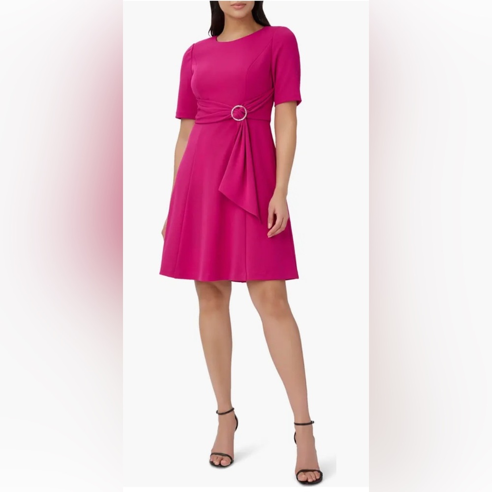 Adrianna Papell Tie Front Flare Dress